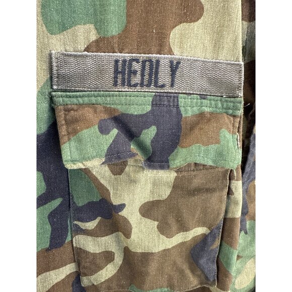 Vintage R.I. Militia 17th Artillery Camo Jacket XL HEOLY Patch Military Uniform - Picture 3 of 9